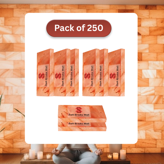 Himalayan Pink Salt Tiles 8x4x1 – 250 Pack for Spa & Salt Wall